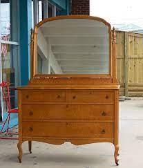 Vintage Birdseye Maple Dresser W Mirror I Have This Dresser In A Six Piece Set My Mom Bought It For Me When I Maple Furniture Dresser With Mirror Furniture