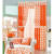Orange Patterned Curtains
