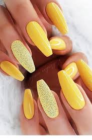 Ideal Nail Colors For Summer 2020 In 2020 Yellow Nails Design Yellow Nail Art Yellow Nails