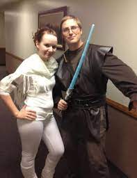 Padme And Anakin Homemade Costumes Homemade Costumes Family Costumes Anakin Costume