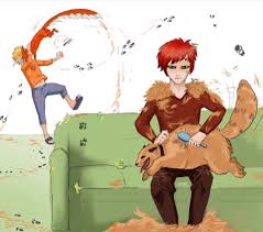 Oh Poor Gaara D And Naruto And Kurama Is Cute Naruto Comic Naruto Shippuden Anime Naruto Cute