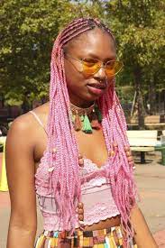 Woman sexy legs with handbag. Pink Hair Color Tips For Black Girls With Natural Hair