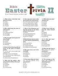 Free printable bible easter trivia quiz. Easter Bible Trivia Ii