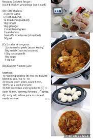 Rendang Chicken Cooking Recipes Thermomix Recipes Recipes