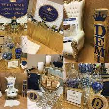 Navy Blue And Gold Royal Baby Shower Gold Baby Shower Boy Royal Baby Showers Baby Shower Gender Reveal
