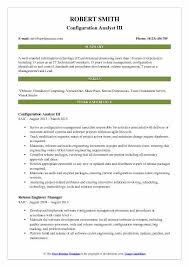 configuration analyst resume samples