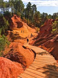 The Epic Descent Into The Ochre Trail In Roussillon I Took This Photo While Hiking The Ochre Trail In Roussillon Provence F Orange France Travel Roussillon