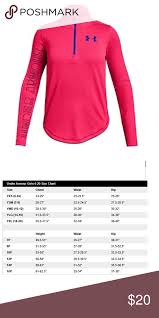 Under Armour Girls Pink Quarter Zip Top S L Xl New With