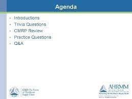 Play this game to review undefined. Certified Materials Resource Professional Cmrp Certification Program Overview