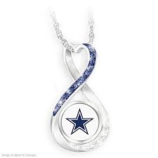 Dallas Cowboys Forever Infinity Pendant Necklace Dallas Cowboys Jewelry Dallas Cowboys Infinity Pendant