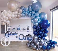 Baby Shower Connoisseur On Instagram There S No Feeling Blue With This Stunning Setup Baby Shower Balloons Baby Shower Decorations Shower Decorations