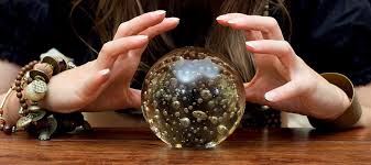 Crystal ball (a globe used to foretell the future). Wahrsagen Mittels Kristallkugel