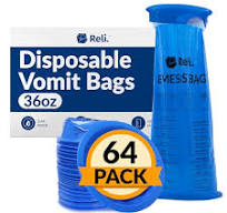 Amazon.com: Reli : Disposable Vomit Bag, 64 pack