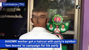 All india anna dravidian progress federation) is a state political party in the states of tamil nadu and puducherry, india. Watch Aiadmk Worker Gets Haircut With Party S Symbol To Woo Voters