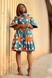 Made In Nigeria Angel Sleeve Ankara Dress Princess Audu African Print Fashion African Print Fashion Dresses African Fashion Women