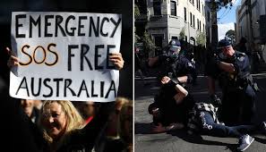 Thousands join in protest against sydney lockdown. Chaos Erupts In Sydney As Anti Lockdown Protesters Clash With Police Newshub