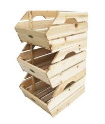 Wooden Multi Storage Box Crate Fruit Vegetables Office Garage Kitchen Work Top Vegetable Storage Vegetable Storage Bin Vegetable Rack