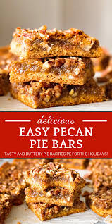 Easy Pecan Pie Bars In 2020 Pecan Pie Bars Easy Pecan Pie Bars Pie Bar Recipes