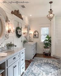 The Refinedfarmhouse We Are In Awe There S Nothing Better Than A Luxurious Bathroom Farmhouse Master Bathroom French Country Bathroom Bathroom Decor