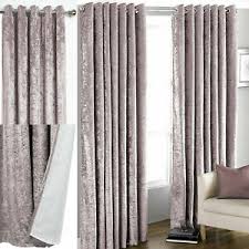 3.our grommet blackout curtains are also energy. Luxury Crushed Velvet Blackout Lined Ring Top Eyelet Curtains Dusky Blush Pink Ebay