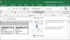 Screenshot showing the output excel file: How To Center Text Across Multiple Cells In Excel