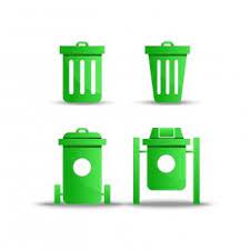 Green Trash Icon Vector On White Background Trash Can Bin Png And Vector With Transparent Background For Free Download Geometric Background Clean Containers Prints For Sale