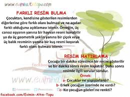 Cocuklar Icin Dikkat Ve Hafiza Oyunlari Zihinsel Gelisim Oyunlari Oyun Davranis Grafigi Okul Oncesi Okul