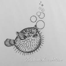 Instagram Photo By Bethanielaurenwilson Nov 16 2015 At 9 18pm Utc Puffer Fish Art Bubble Tattoo Fish Drawings