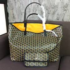 Black And Yellow Totes Goyard Large 40cm Tote Bag Black Black Tote Bag Goyard Tote Tote