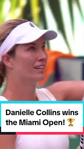 Danielle Collins clinches the BIGGEST TITLE of her career, capturing the  WTA 1000 Miami Open #MiamiOpen #WTA #Tennis #TennisTok #Sports