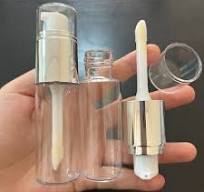 Small Capacity Empty 5ml 7ml 8ml 10ml 12ml 15ml 20ml 25ml clear Glass Tube  Storage Bottle With Black Aluminium Cap