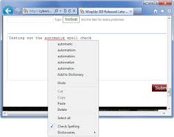 Inline Spell Check For Ie9
