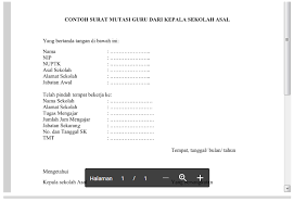 Contoh surat pengajuan nuptk guru tahun 2019 halley kawistoro. Contoh Surat Mutasi Guru Dari Kepala Sekolah Asal Format Doc Blog Paperplane