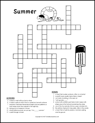 Summer Crossword Puzzles For Kids Printable Crossword Puzzles Kids Crossword Puzzles Crossword Puzzles