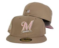 Tan Milwaukee Brewers Pink Bottom 2002 All Star Game Side Patch New Era 59fifty Fitted In 2021 Pink Bottom New Era 59fifty Star Games