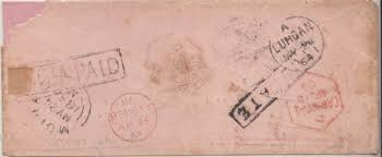 India 1864 QV 4A , 2A & 8Pies Franked ...