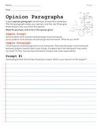 Grade appropriate connecting words from the iowa core standards . Opinion Paragraphs Worksheet Education Com
