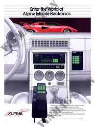 Ap1696 Alpine Car Phone 30x40cm Art Print Car Audio Old School Cars Car Stereo