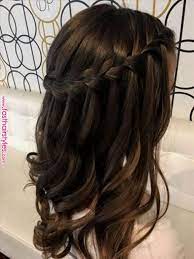 Trendy Hair Braids Hairbraids Hairbraidingstyles Hairstyles Braidedhairstyles Braidedhair Braids With Curls Waterfall Braid With Curls Curled Hairstyles