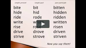 Irregular Verbs 3 Part Phonetic Group5 Bite Bit Bitten On Vimeo