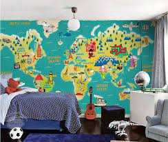 Maybe you would like to learn more about one of these? This Childrens World Map Pattern Wallpaper Is Specially Designed And Custom Made To Fit Almost Any Size Of You Map Wallpaper World Map Wallpaper Kids World Map