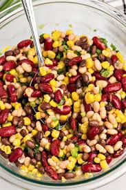 Red White And Black Bean Salad Recipe White Bean Salad Recipes Bean Salad Recipes Easy Bean Salad