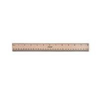 Universal UNV59021 12 in. Long Standard Flat Wood Ruler with Double Metal  Edge - Clear Lacquer Finish