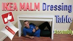 Ikea Malm Dressing Table Makeup Table Assembly Youtube