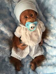 Details Sur Bebe Reborn Poupee Singe Binki Fermement Enracine Cheveux Ponderee Cils Orang Outang Afficher Le Titre D Origine Goruntuler Ile Hayvanlar
