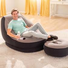 Vidaxl Intex Fauteuil Gonflable Avec Pouf Ultra Lounge Relax 68564np Gris Fauteuils Club Fauteuils Inclinables Et Chauffeuses Lits Gris Gris Pas Cher Achat Vente Fauteuil Massant Rueducommerce