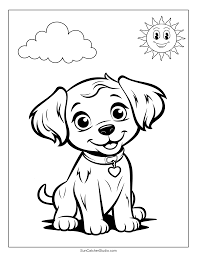 Dog and Puppy Coloring Pages and Coloring Sheets – Free Printables,  Lettering, SVG Files, Tools & Apps