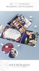 Flower Wedding Invites Affordable Wedding Invitations Anthology Custom Print Navy Wedding Invitations Folded Wedding Invitation Flower Wedding Invitation