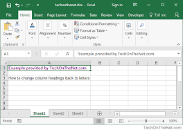 Get code examples like alphabetical order a list instantly right from your google search results with the grepper chrome extension. Ms Excel 2016 How To Change Column Headings From Numbers To Letters