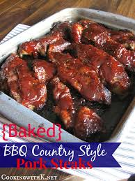 Baked Bbq Country Style Pork Steaks Ribs How To Get Them To Taste Like They Are Grilled Outside Boneless Pork Ribs Boneless Ribs Rib Recipes